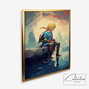 Zelda Tears of The Kingdom Poster Wall Decor Zelda Fan Artwork The Legend of Zelda Wall Art Tears of The Kingdom Framed Poster Gift Game Art