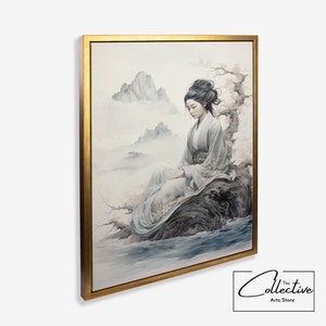 Zen Art Poster Achtsamkeit Wandkunst gerahmtes Poster Yoga Dekor achtsames neues Zuhause Kunst Geschenk Zen Wandkunst Zen Leinwand Kunst Achtsamkeit Dekor