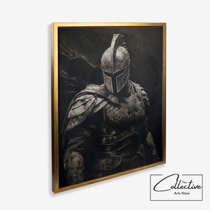 Affiche du dieu grec Arès, image d&#39;Arès, décoration murale, art mural de la culture grecque, cadeau pour maison neuve, décoration d&#39;intérieur d&#39;hôtel, portrait d&#39;art sur toile noir et blanc