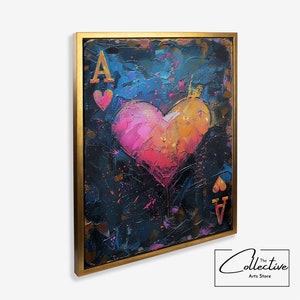 Herzass Spielkarte Funky Wand Kunst Poster Bunte Preppy Druck Wohnheim Dekor Preppy Y2k Raum Dekor Ästhetische Maximalist Leinwand