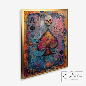 Asso di picche Wall Art Print Ace Carte da gioco Poster Game Room Decor Carte da gioco Regalo Poker Room Canvas Art Carte da gioco Pop Art