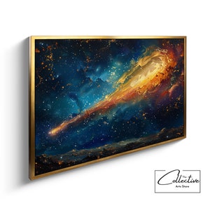 Celestial Decor, Space Wandkunst, Space Painting, Sternenhimmel, Wohnzimmer Dekor, Kunst Geschenk | Leinwand, Poster, gerahmt oder ungerahmt