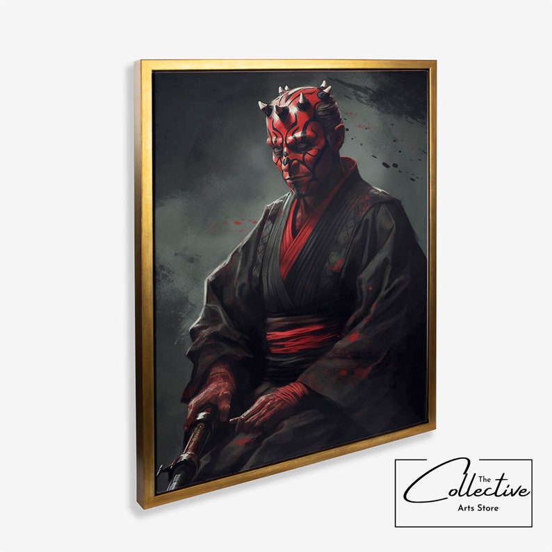 Darth Maul Poster Star Wars Fan Gift Star Wars Wall Decor Print Samurai ...