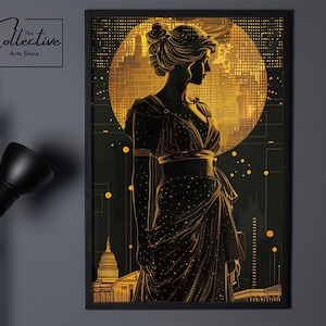 Goddess Wall Decor Greek Mythology Poster Myths Legends Art Gift ...