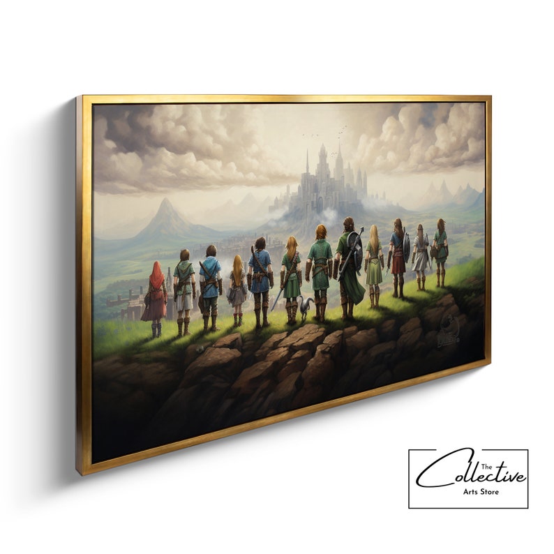 The Legend of Zelda Poster Zelda Print Link Zelda Framed Canvas Zelda