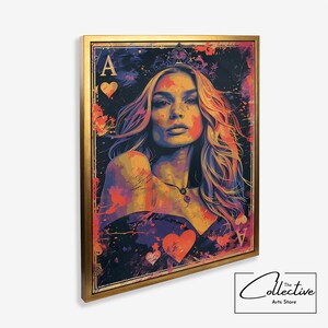 Herz Ass Spielkarte Funky Wand Kunst Poster Bunte Sensual Druck Wohnheim Dekor Wohnzimmer Dekor Spielkarten Kunst Leinwand