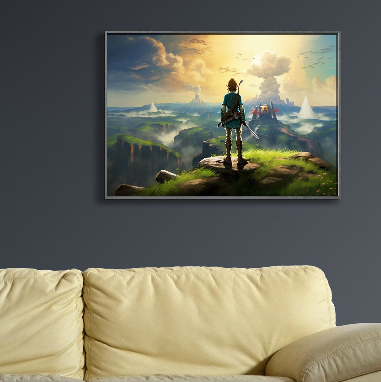 Tears of the Kingdom Zelda Poster Zelda Framed Canvas Birthday Gift