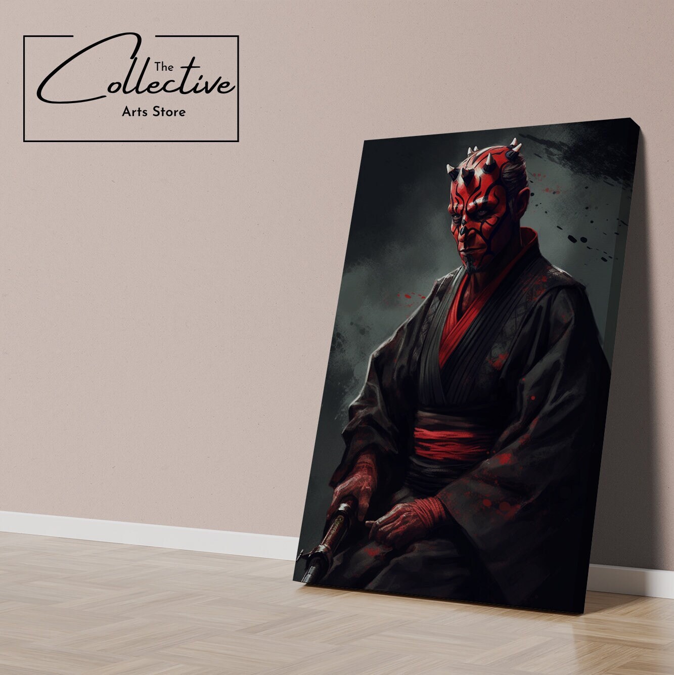 Darth Maul Poster Star Wars Fan Gift Star Wars Wall Decor Print Samurai ...