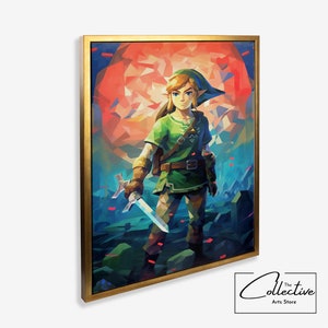 Poster Print The Legend of Zelda Painting Tears of The Kingdom Print Game Room Decor Zelda Fan Gift Zelda Poster Gift Fantasy Room Wall Art