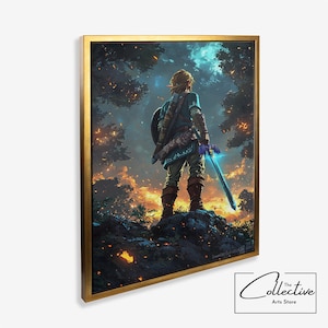 Tears Of The Kingdom, Ocarina Of Time, Zelda, The Legend Of Zelda, Zelda Art, Zelda Gift | Canvas, Poster, Framed or Unframed Options