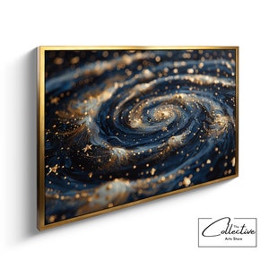 Arte de la pared espacial, decoración celestial, pintura espacial, cielo nocturno estrellado, decoración de la sala de estar, regalo de arte / lienzo, póster, opciones enmarcadas o sin enmarcar