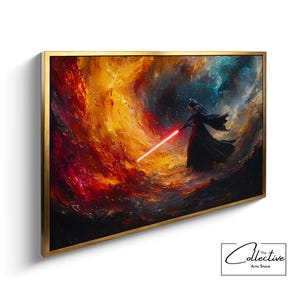 Starwars Wall Art, Lightsaber, Star Wars Room Decor, Jedi Star Wars, Mandalorian, Starwars Gift | Canvas, Poster, Framed or Unframed Options