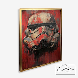 Stormtrooper Poster, Starwars Wall Art, Movie Room Decor, Mandalorian Canvas Art, Starwars Gift | Canvas, Poster, Framed or Unframed Options