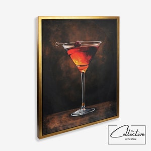 Cartel de cóctel clásico cóctel enmarcado impresión minimalista alcohol pared arte bar carrito decoración cocina arte lienzo bar pared colgantes regalo de cumpleaños