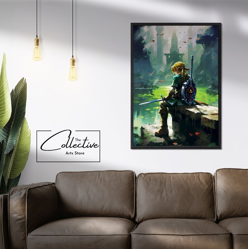 Zelda Poster Zelda Fan Gift Game Room Link Zelda Poster the Etsy