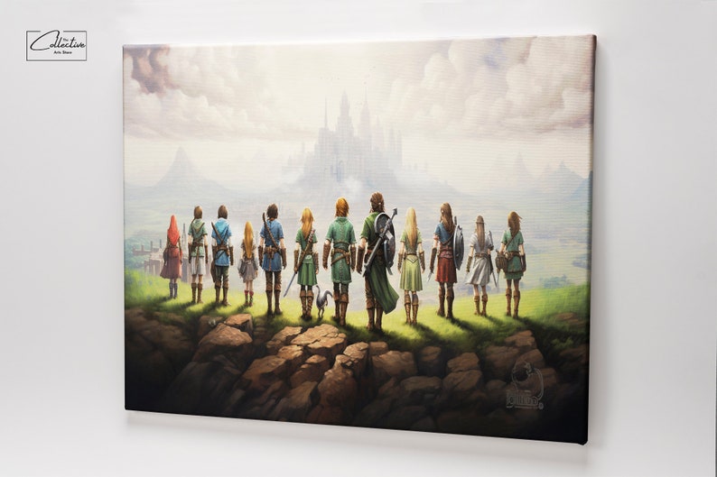 The Legend of Zelda Poster Zelda Print Link Zelda Framed Canvas Zelda