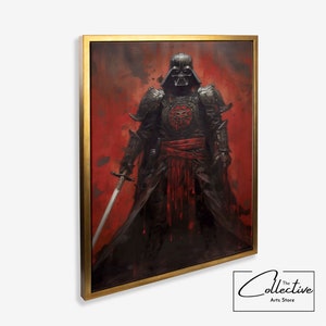 Darth Vader Poster, Star Wars Wall Art, Mandalorian Art, Gift for Him, Star Wars Print, Darth Vader Art, Framed Wall Art