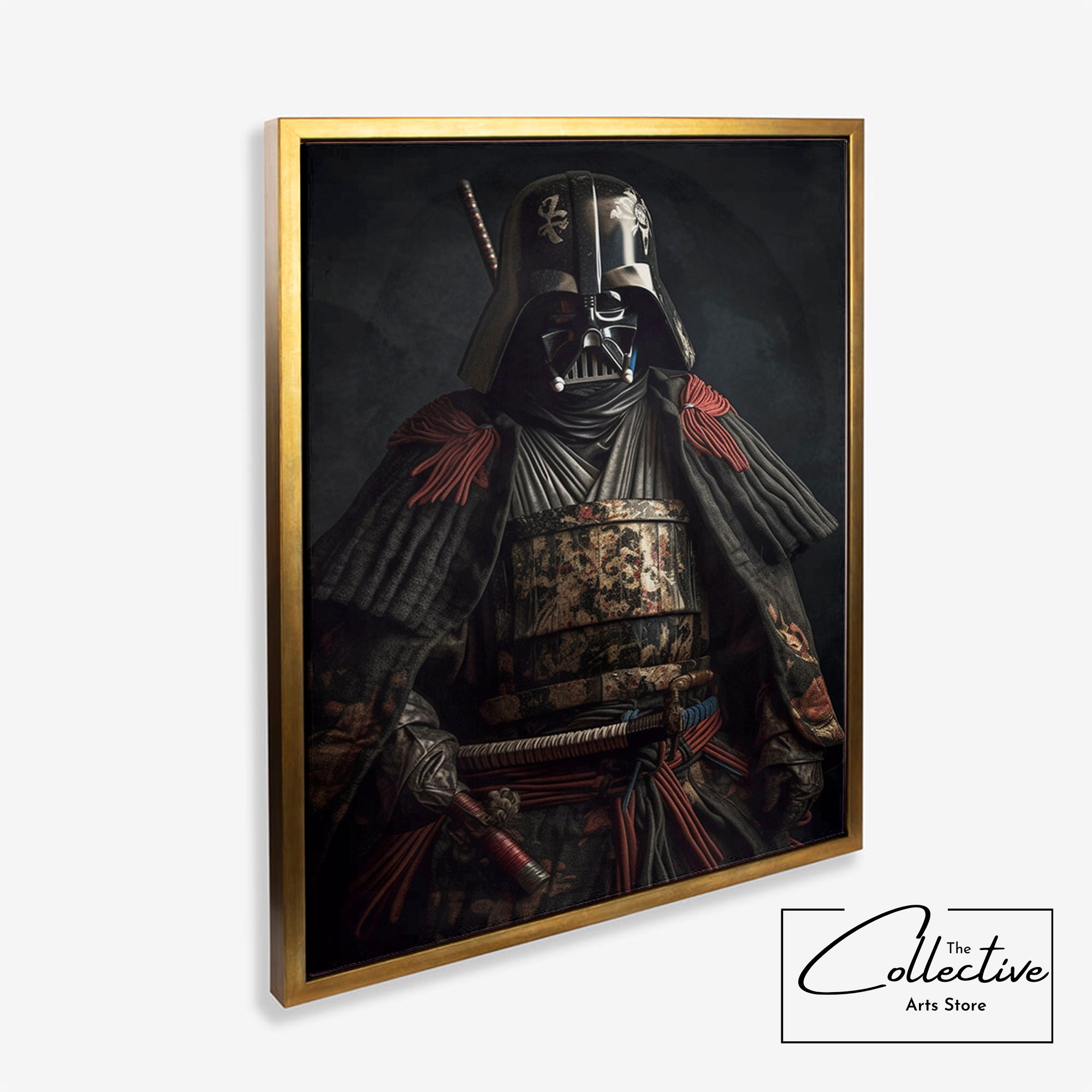 Star Wars T-Shirt Uomo Darth Vader Samurai, Nero, Vestibilità Regular, Ufficiale Disney