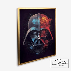 Darth Vader Art Star Wars Print Darth Vader Poster Canvas Wall Art Movie Room Decor Birthday Gift Starwars Framed Print - Choose Your Style