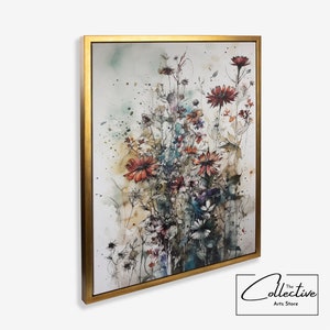 Wild Flower Poster Blumendruck Blumenkunst Leinwand Geburtstagsgeschenk Blumenwandkunst Blumenzeichnung Flower Art Decor Geschenk Muttertagsgeschenk