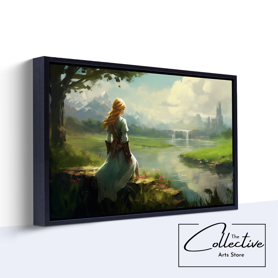 Zelda Wall Art Zelda Framed Poster Link Zelda Canvas Wall Art the