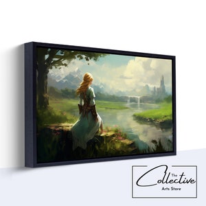 Zelda Wall Art Zelda Framed Poster Link Zelda Canvas Wall Art The Legend Of Zelda Framed Canvas Birthday Gift Zelda Game Room Wall Decor