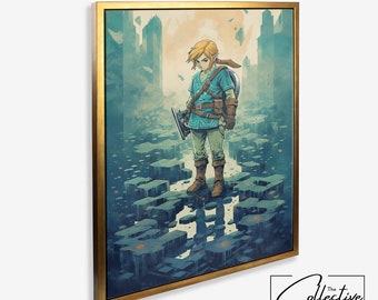 Legend of Zelda Poster Tears of the Kingdom Gaming Posters Zelda Gift Gaming Room Decor - Canvas or Poster, Framed or Unframed