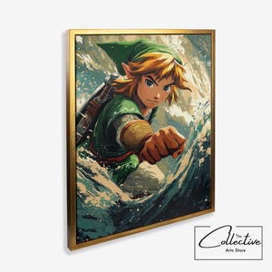 Links Awakening, Tears Of The Kingdom, The Legend Of Zelda, Ocarina Of Time, Zelda, Holiday Gifts | Canvas, Poster, Framed or Unframed