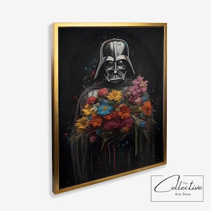Darth Vader Poster Star Wars Print Darth Vader Unique Design Poster Star Wars Fan Gift Sci Fi Fan Art Star Darth Vader Flower Wall Decor