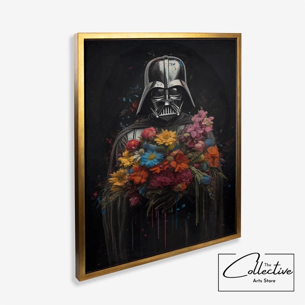 Darth Vader Poster Star Wars Druck Darth Vader Einzigartiges Design Poster Star Wars Fan Geschenk Sci Fi Fan Art Star Darth Vader Blumen-Wand-Dekor