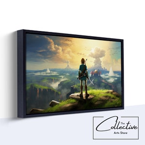 Zelda Poster Link Tears of the Kingdom Zelda Fan Art Legend of Zelda Print Birthday Gift - Canvas or Poster, Framed or Unframed