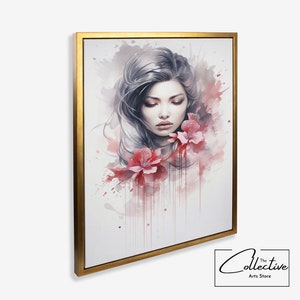 Sensual Woman Art Framed Poster Woman Canvas Wall Decor Art Gift Female Painting Decor Sensual Framed Canvas Art