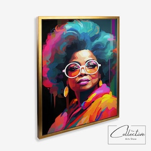 Oprah Winfrey Framed Poster Oprah Winfrey Wall Decor Oprah Winfrey Print Art Celebrity Gift Pop Art Portrait Oprah Winfrey Framed Canvas