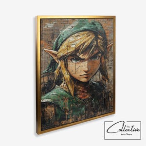 The Legend Of Zelda, Zelda Link Poster, Tears Of The Kingdom, Ocarina Of Time, Zelda, Birthday Gift | Canvas, Poster, Framed or Unframed