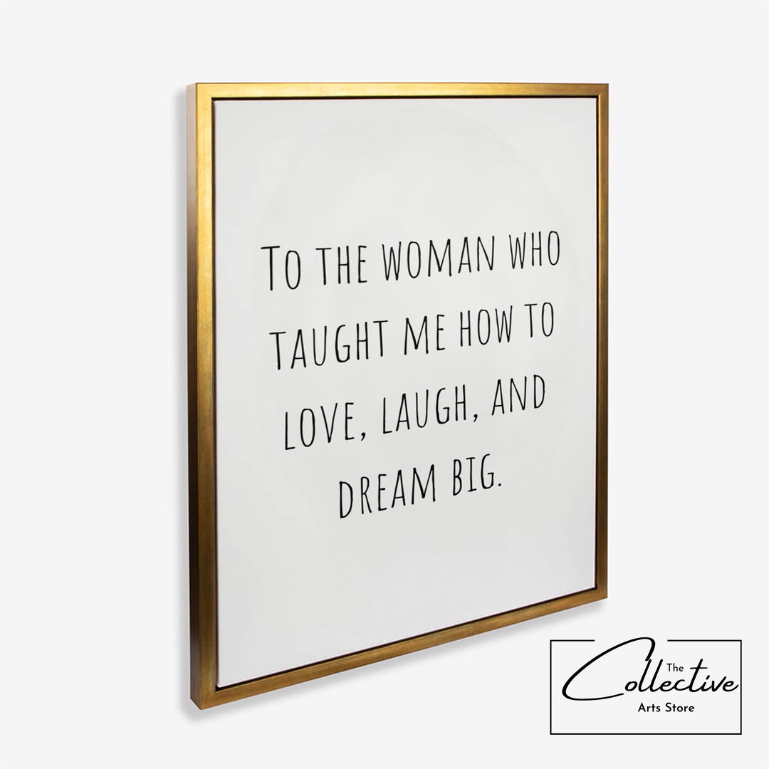 Mom Gift Mother Poster Thank You Quotes Mom Canvas Print Mom Sign