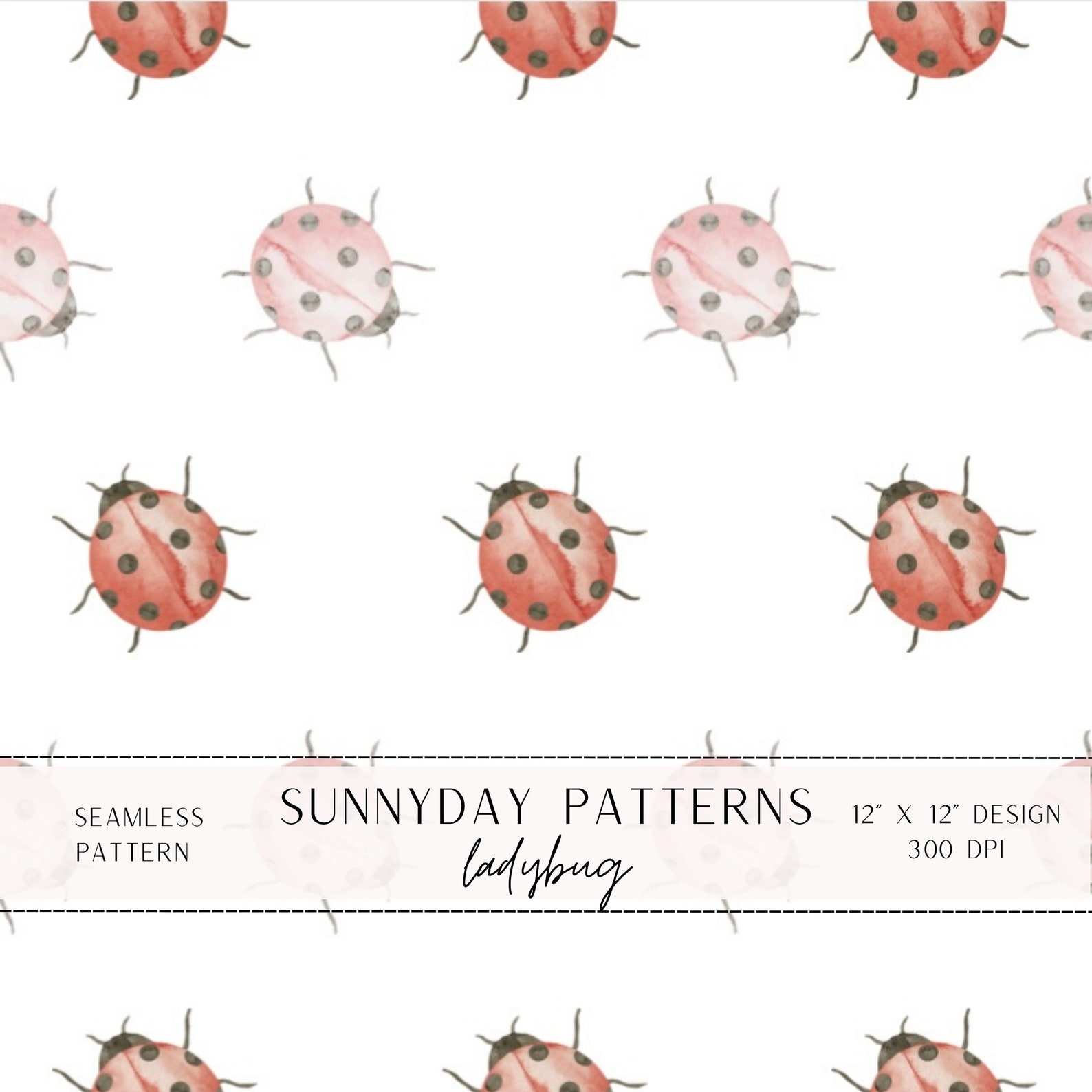 Ladybug Pattern Designs Ladybug Seamless Design, Ladybug Seamless Pattern, Patterned Background ...