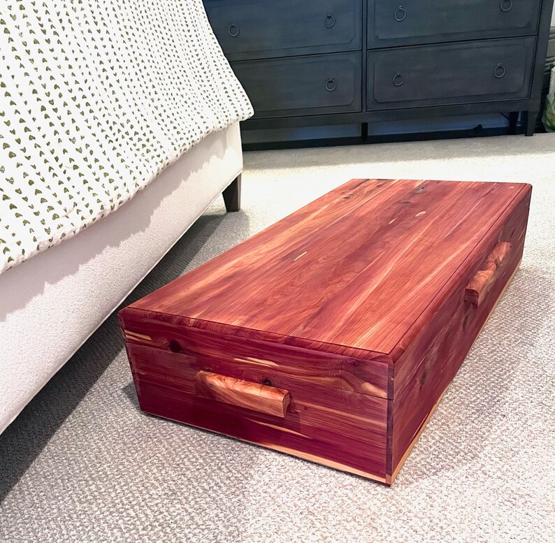 Under Bed Aromatic Cedar Chest Etsy