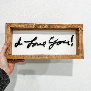 Custom 3D Handwritten Wood Sign: Personalized Keepsake Gift
