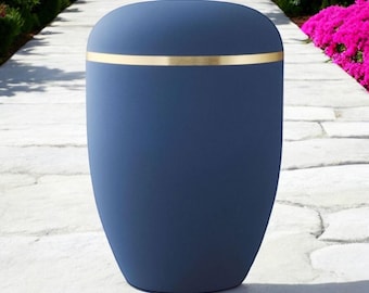 Biodegradable Urn with Delicate Gold Ribbon | Minimalist Extra Large Urn