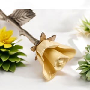 Personalized Brass Rose Keepsake Urn: Memorial Ash Holder