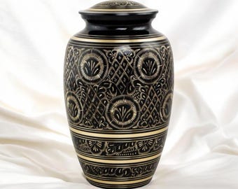 Hand-Carved Unique Adult Cremation Urn | Personalized Exquisite Memorial Urn