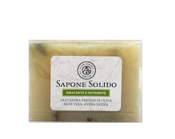 Solid soap with natural extra virgin olive oil