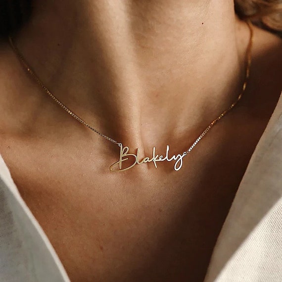 Customised Name Necklace Personalised Jewellery Goldary Jewel