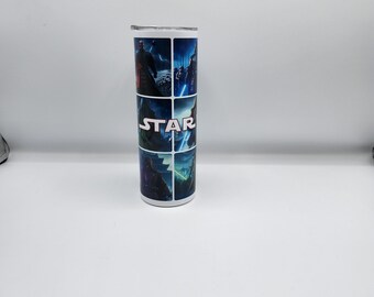 Star wars characters With Lightsabers Custom Made Tumbler.