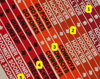 Handmade beaded customized Game day Stadium bag straps NFL game day beaded accessories Gift for her