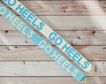 Handmade customized beaded game day bag strap Stadium beaded accessories college purse straps College Spirit Accessories  gift fer her