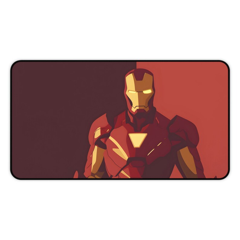 Minimalist Iron Man Desk Mat Etsy