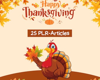 25 Thanksgiving PLR Articles | plr bundle resell rights | e book commercial use | digital download ready to sell