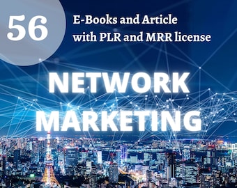 56 Network Marketing PLR eBooks and articles | plr bundle resell rights | e book commercial use | digital download ready to sell