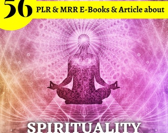 56 Spirituality PLR eBooks and articles | plr bundle resell rights | e book commercial use | digital download ready to sell